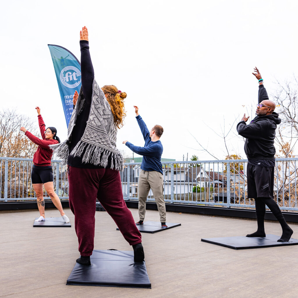 Rooftop somatics class at eFIT